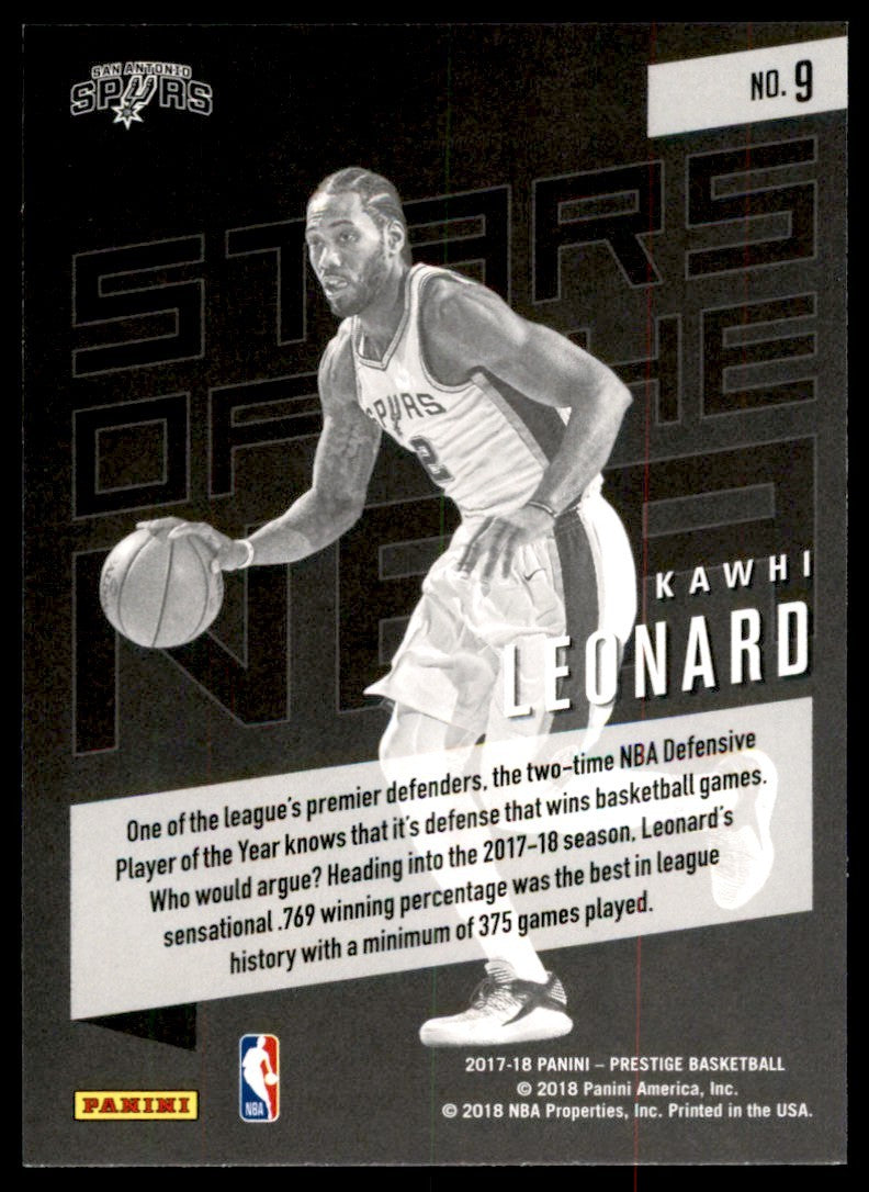 2017-18 Panini Prestige Kawhi Leonard A Basketball Cards #9