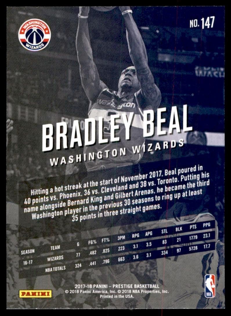 2017-18 Panini Prestige Bradley Beal Basketball Cards #147