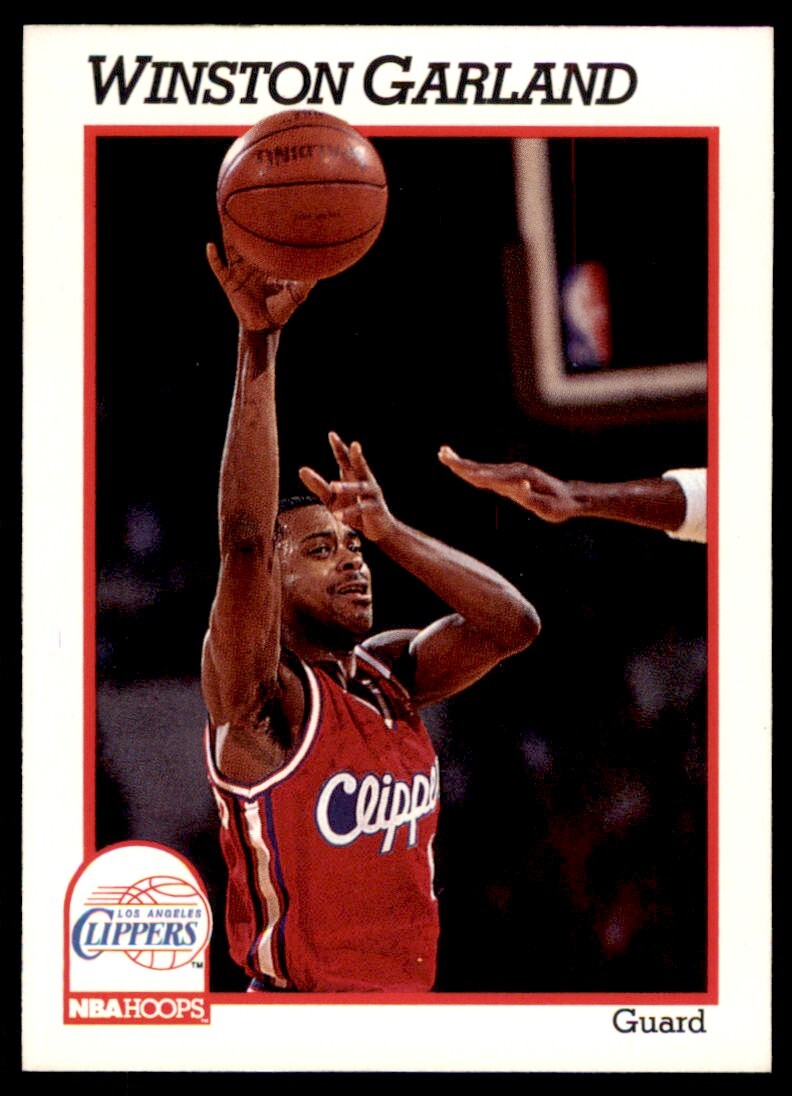 1991-92 NBA Hoops Winston Garland . Los Angeles Clippers #91