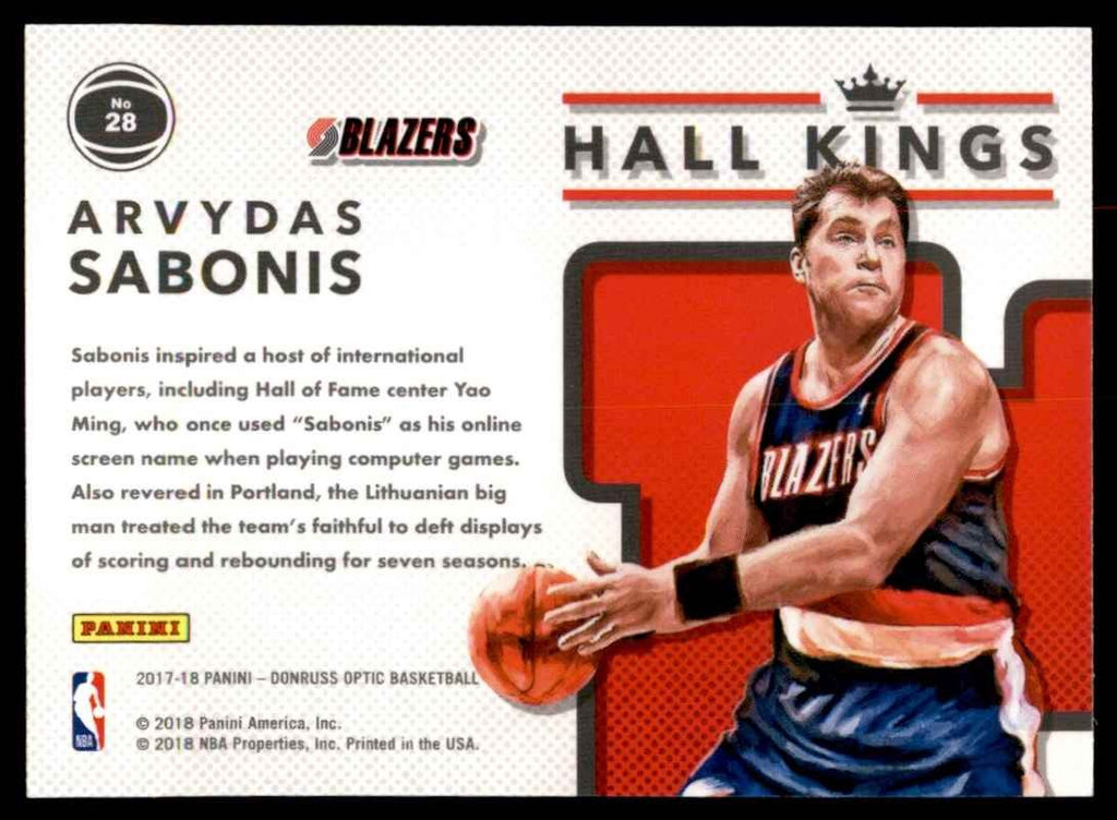 2017-18 Donruss Optic Arvydas Sabonis Basketball Cards #28