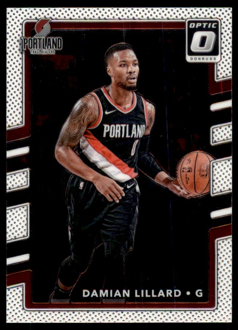 2017-18 Donruss Optic Damian Lillard Basketball Cards #122