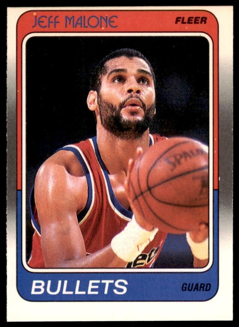 1988-89 Fleer Jeff Malone . Washington Bullets #117