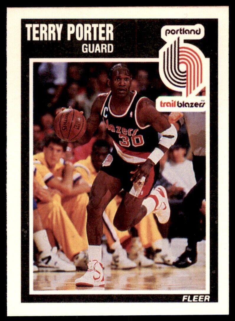 1989-90 Fleer Basketball Terry Porter . Portland Trail Blazers #131