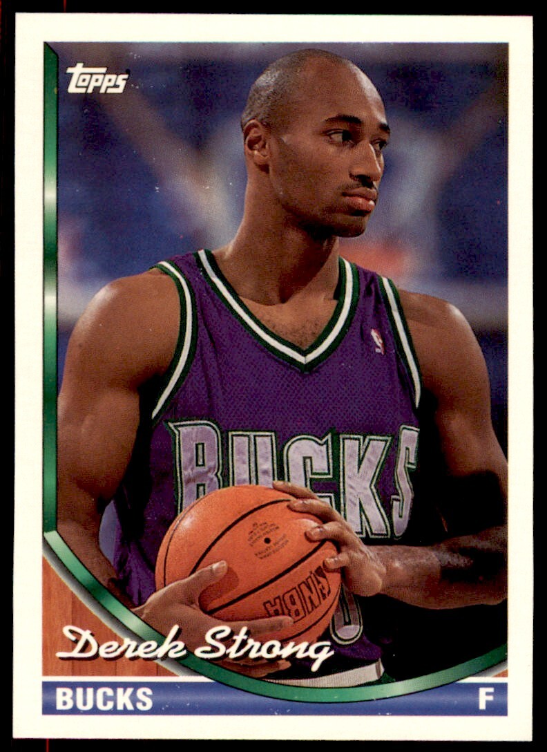 1993-94 Topps Derek Strong Rookie . Milwaukee Bucks #281