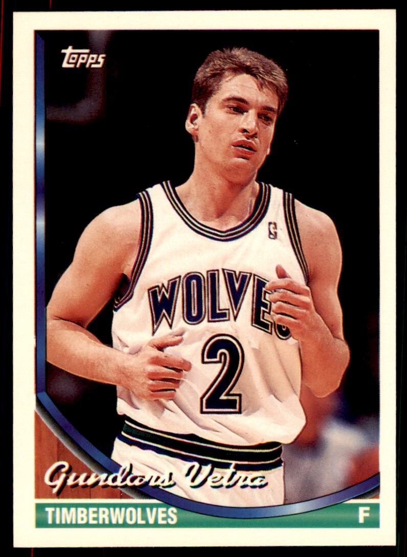 1993-94 Topps Gundars Vetra . Minnesota Timberwolves #114