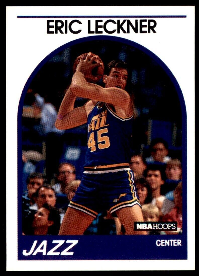 1989-90 Hoops Eric Leckner Rookie . Utah Jazz #12