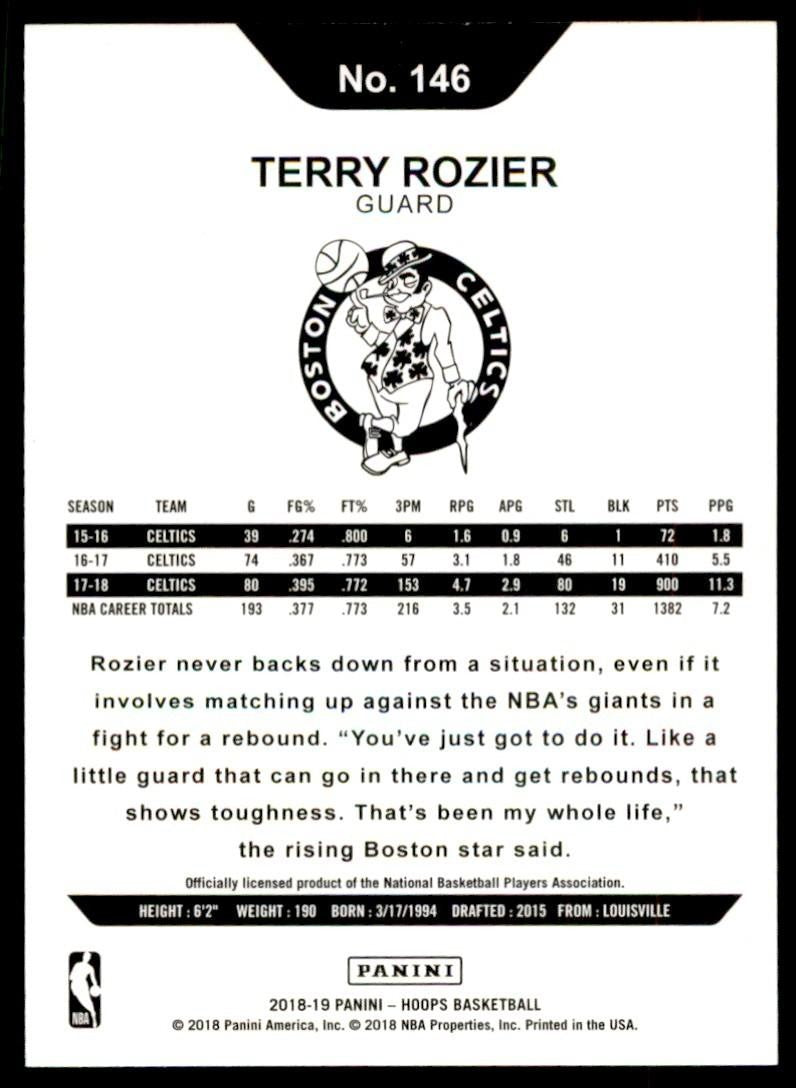 2018-19 Panini NBA Hoops Terry Rozier Basketball Cards #146