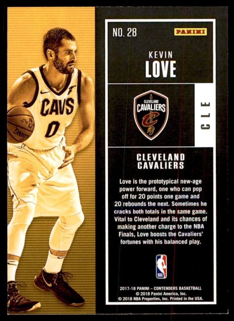 2017-18 Panini Contenders Kevin Love Basketball Cards #28
