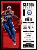 2017-18 Panini Contenders Joel Embiid Basketball Cards #44