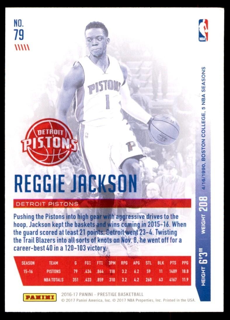 2016-17 Panini Prestige Reggie Jackson Basketball Cards #79