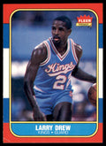 1986-87 FLEER LARRY DREW ROOKIE . SACRAMENTO KINGS #25
