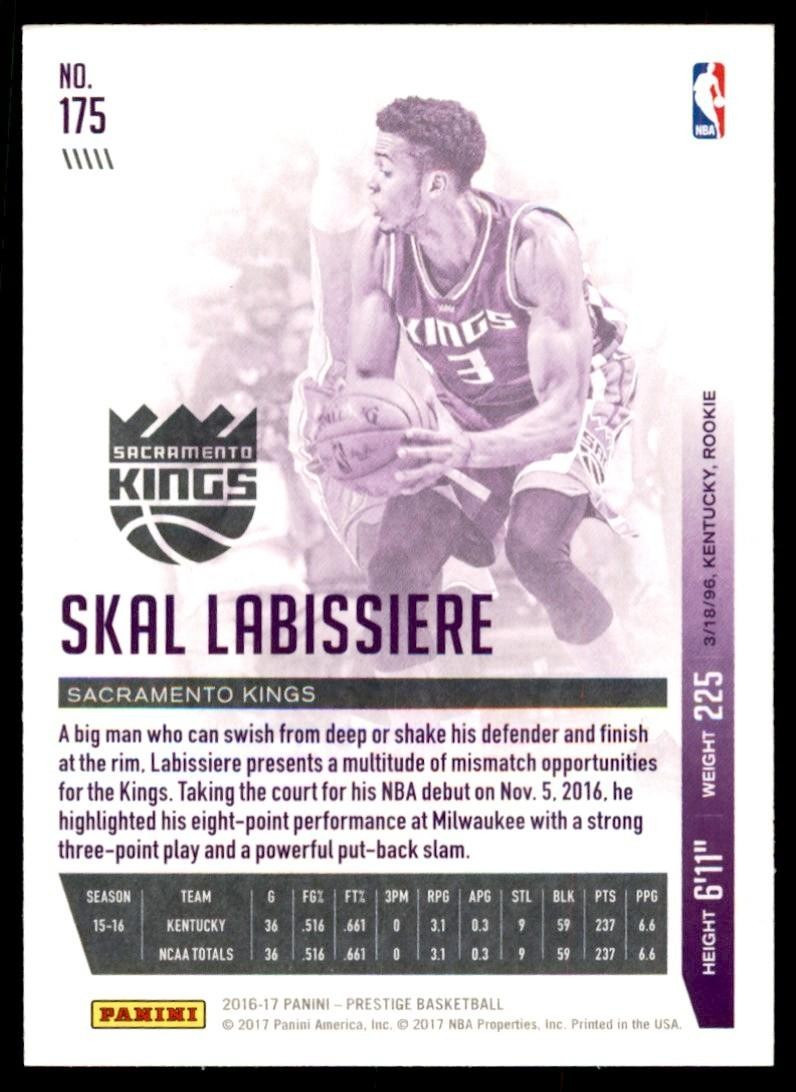 2016-17 Panini Prestige Skal Labissiere Basketball Cards #175