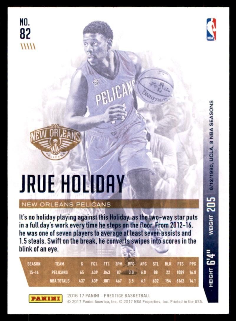 2016-17 Panini Prestige Jrue Holiday Basketball Cards #82