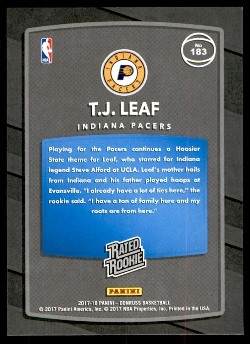 2017-18 Donruss T.J. Leaf A Basketball Cards #183