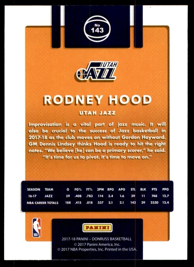 2017-18 Donruss Rodney Hood Basketball Cards #143