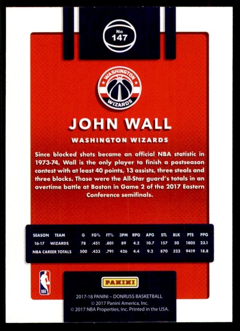 2017-18 Donruss John Wall B Basketball Cards #147