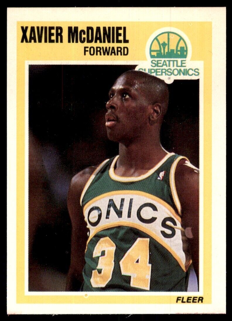 1989-90 Fleer Xavier McDaniel Seattle SuperSonics #148