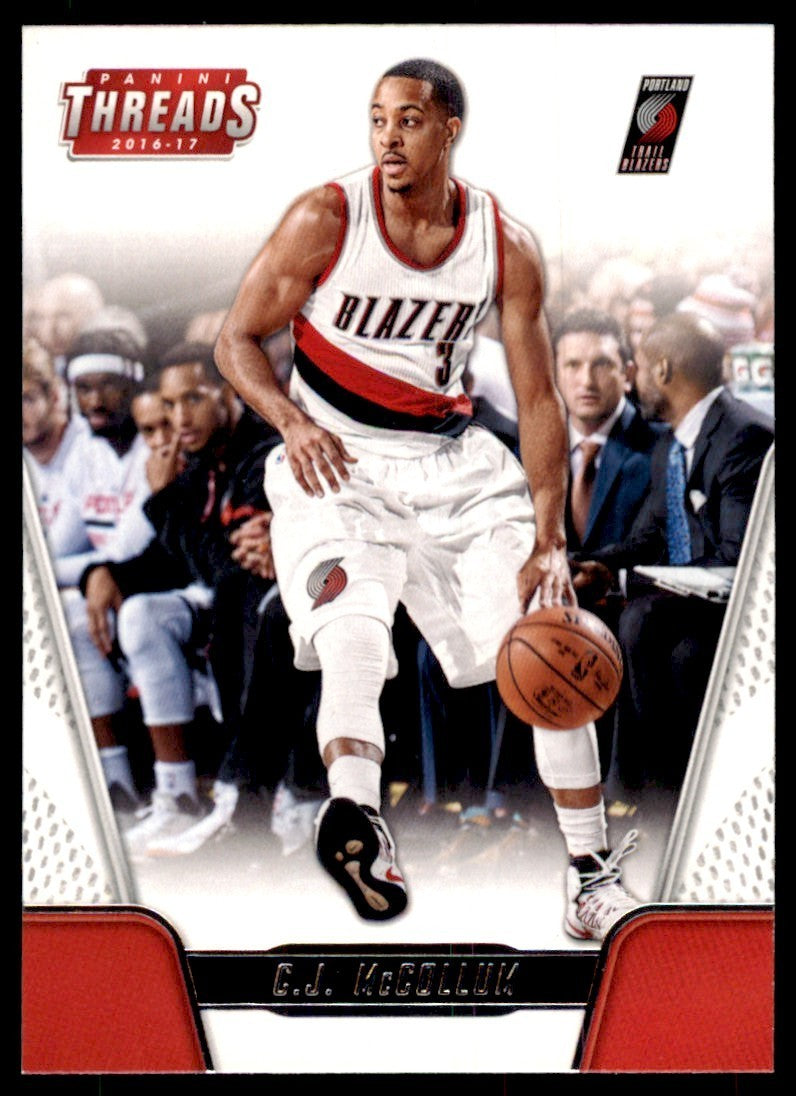 2016-17 Panini Threads C.J. McCollum B Basketball Cards #49