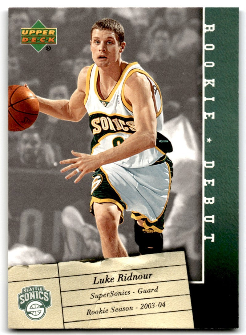 2006-07 Upper Deck Rookie Debut Luke Ridnour Basketball Cards #91