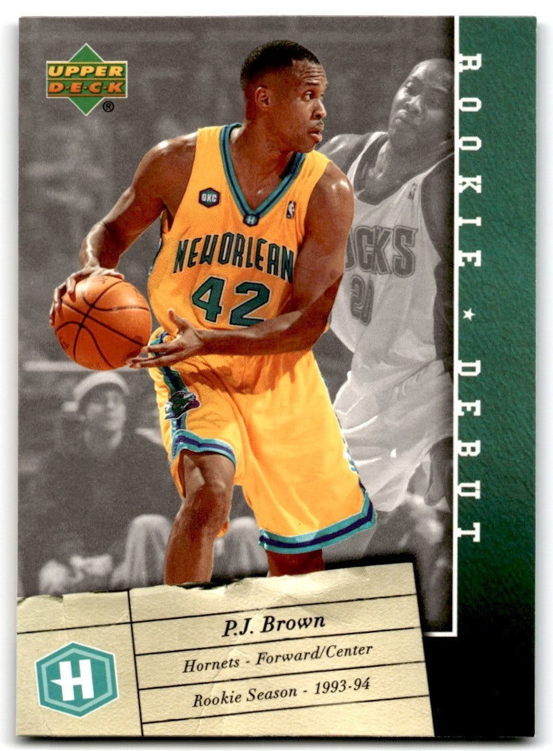 2006-07 Upper Deck Rookie Debut P.J. Brown B Basketball Cards #59