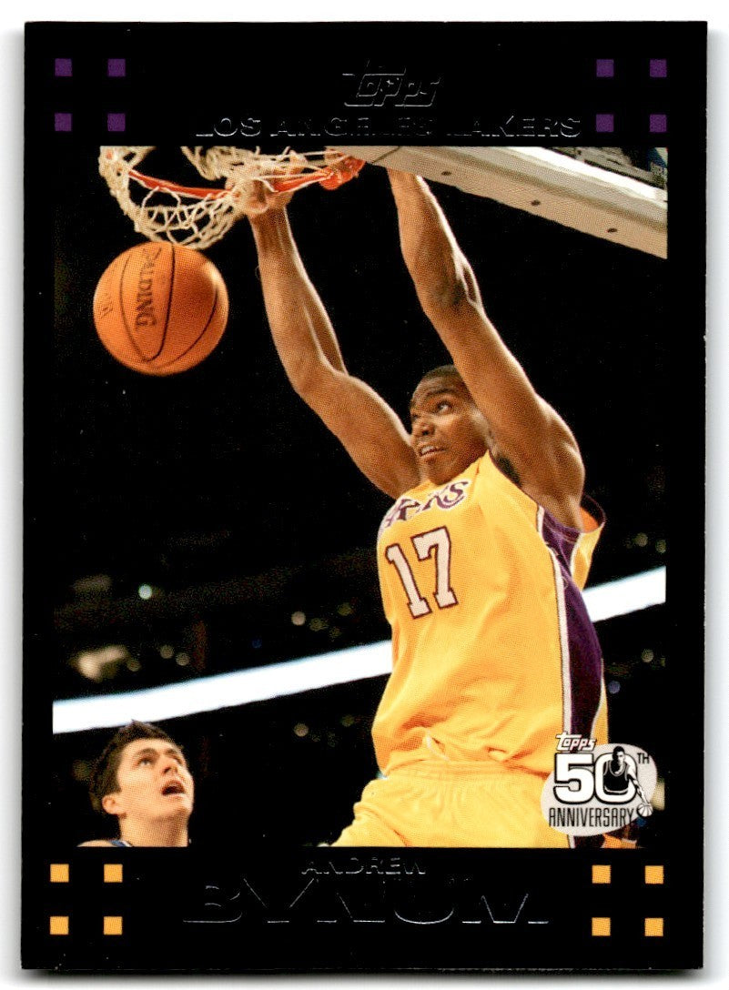 2007-08 Topps Andrew Bynum Basketball Cards #78