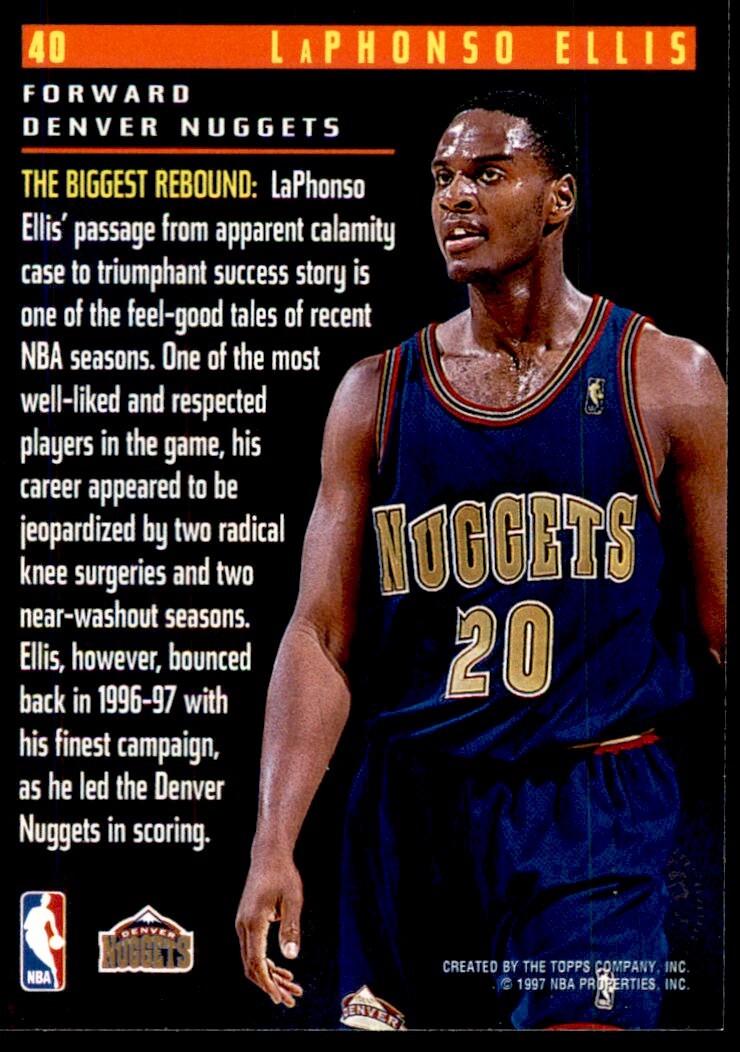 1997-98 Topps Members Only LaPhonso Ellis Denver Nuggets #40