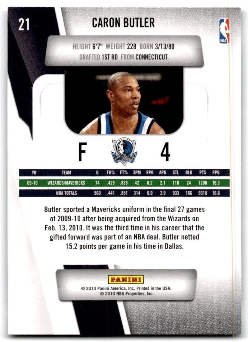 2010-11 Panini Prestige Caron Butler Basketball Cards #21