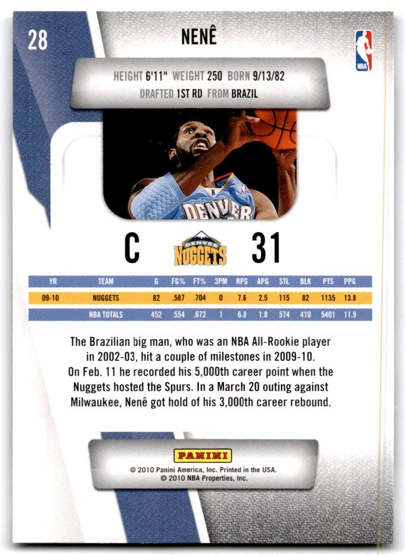 2010-11 Panini Prestige Nene Basketball Cards #28