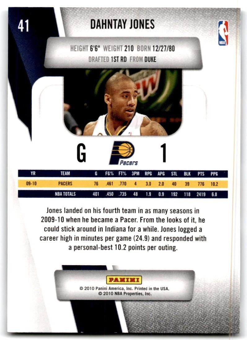 2010-11 Panini Prestige Dahntay Jones Basketball Cards #41