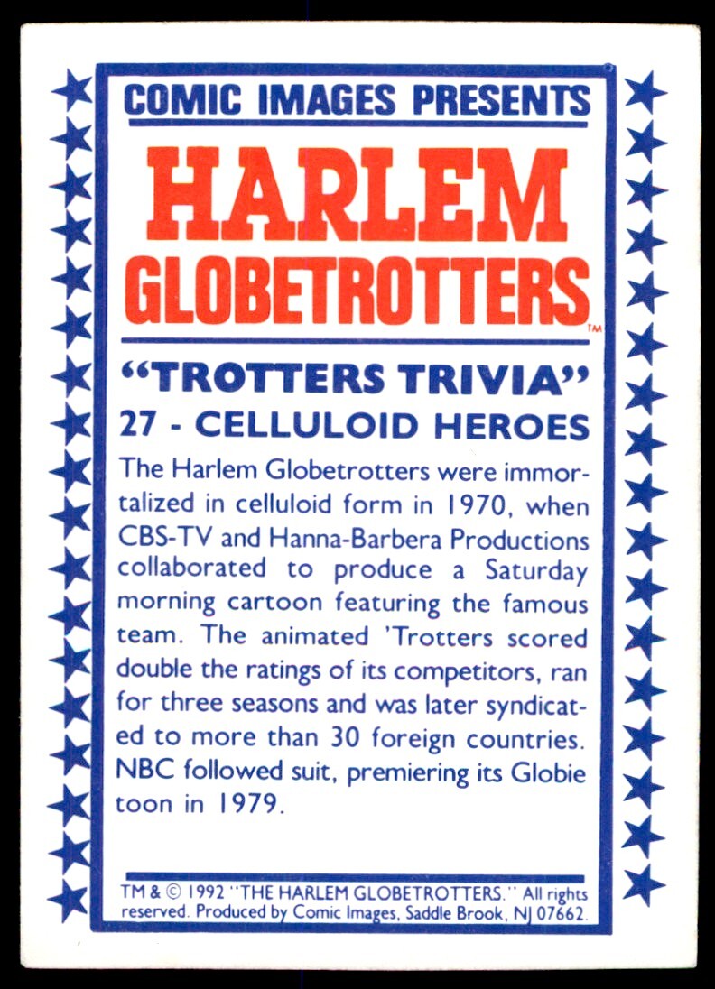 1992-93 The Harlem Globetrotters Celluloid Heroes #27