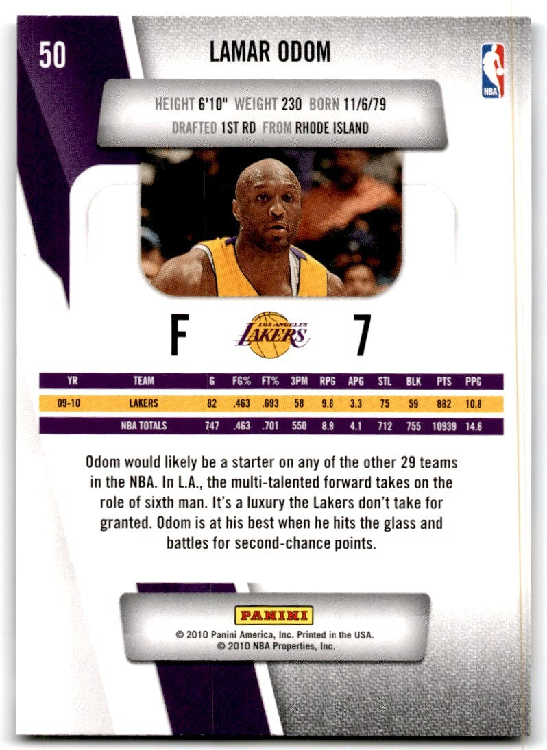 2010-11 Panini Prestige Lamar Odom A Basketball Cards #50