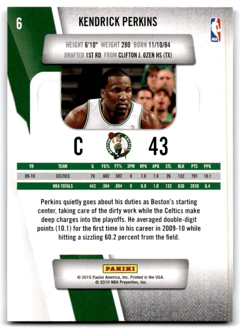 2010-11 Panini Prestige Kendrick Perkins A Basketball Cards #6