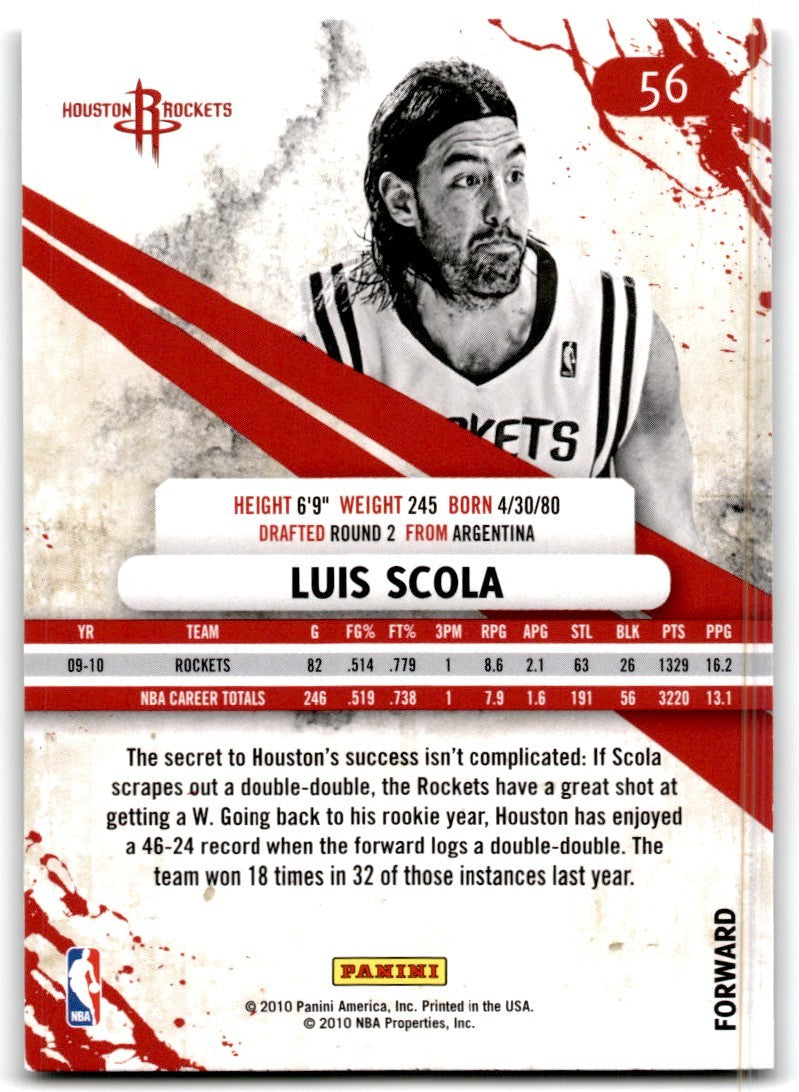 2010-11 Panini Rookies & Stars Luis Scola Basketball Cards #56