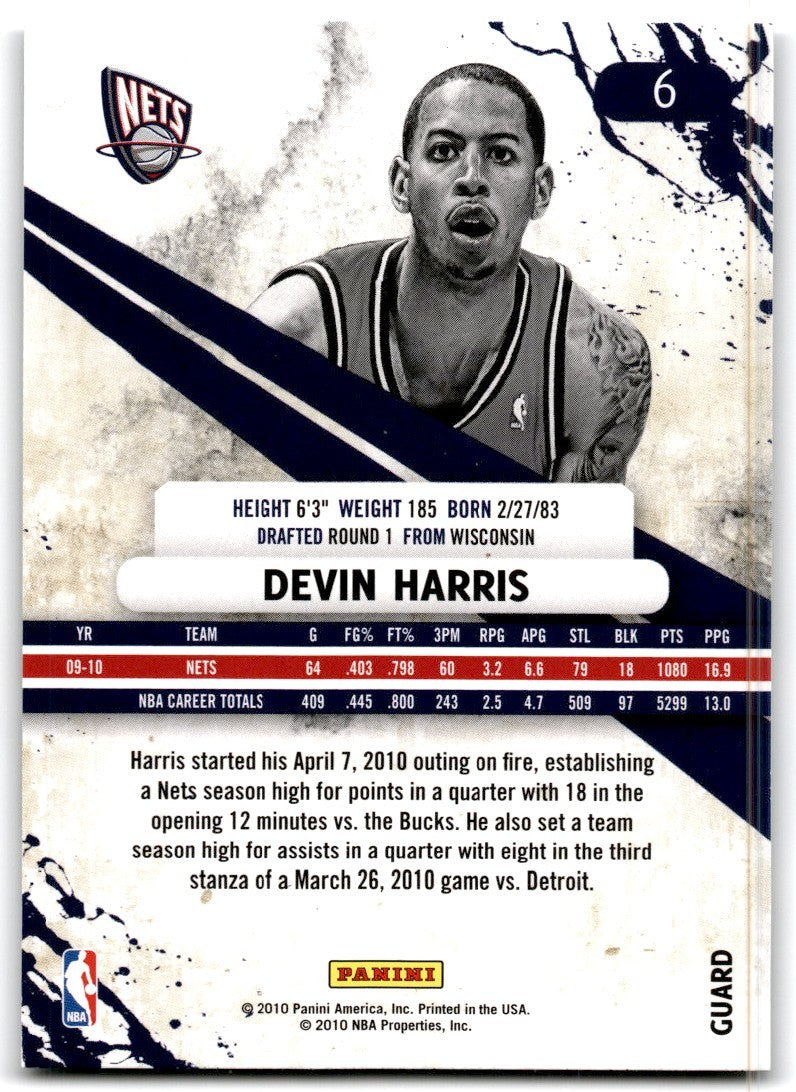2010-11 Panini Rookies & Stars Devin Harris A Basketball Cards #6