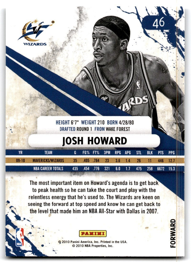 2010-11 Panini Rookies & Stars Josh Howard Basketball Cards #46