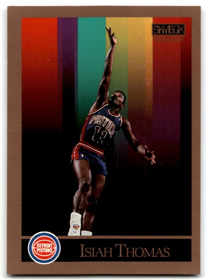 1990-91 SkyBox Isiah Thomas Basketball Cards #93