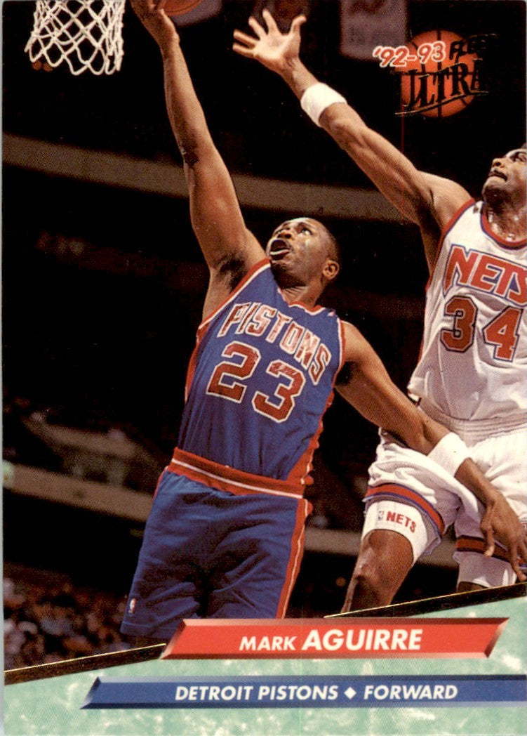 1992-93 Fleer Ultra Mark Aguirre Detroit Pistons #55