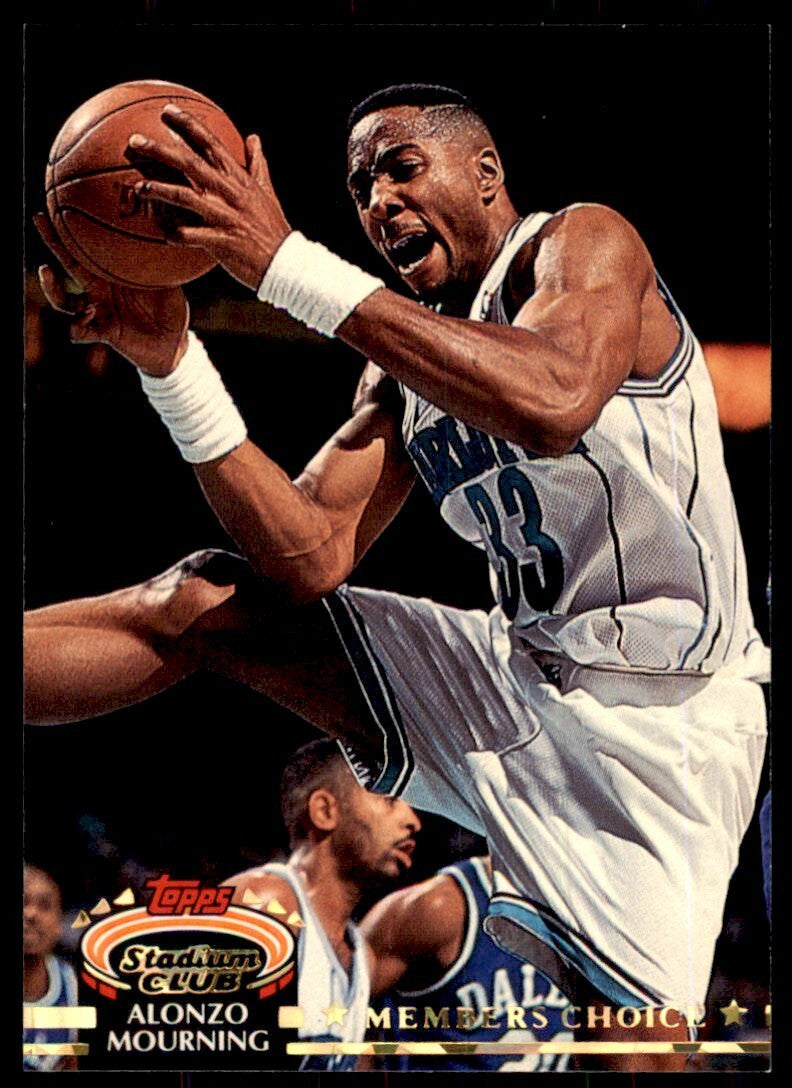 1992-93 Stadium Club Alonzo Mourning Basketball Cards #209