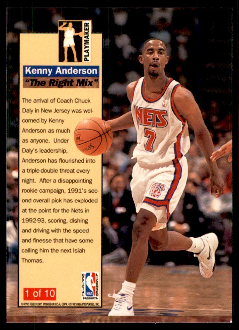 1992-93 Fleer Ultra Kenny Anderson New Jersey Nets #1 OF 10