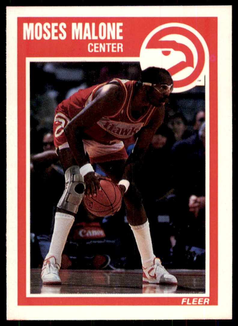 1989-90 Fleer Moses Malone A Basketball Cards #4