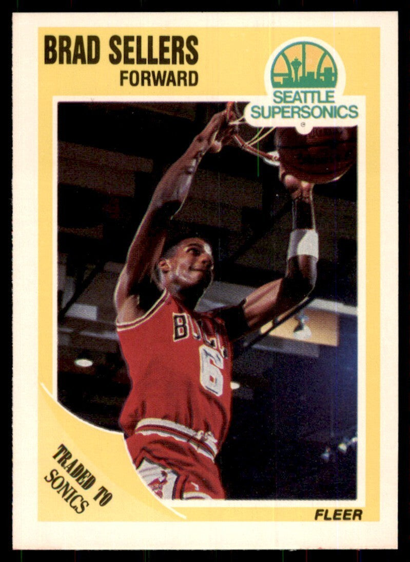 1989-90 Fleer Brad Sellers Basketball Cards #24