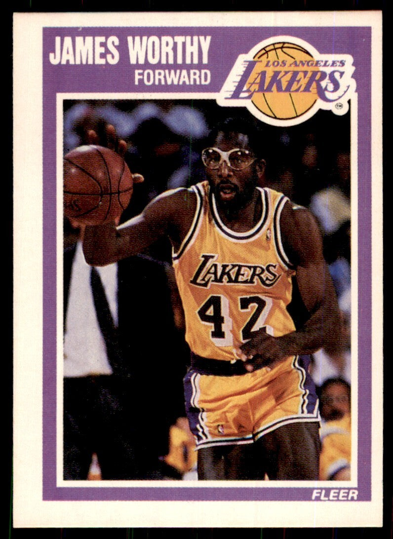 1989-90 Fleer James Worthy Basketball Cards #80