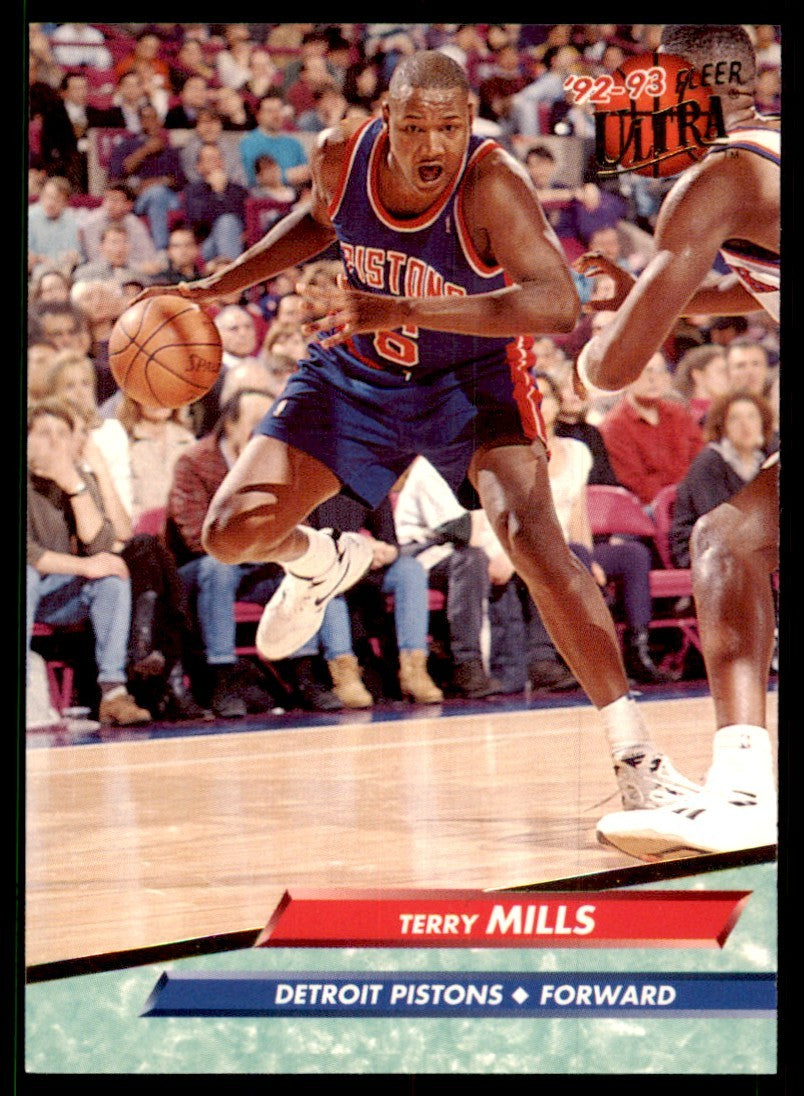 1992-93 Fleer Ultra. Terry Mills Detroit Pistons #258