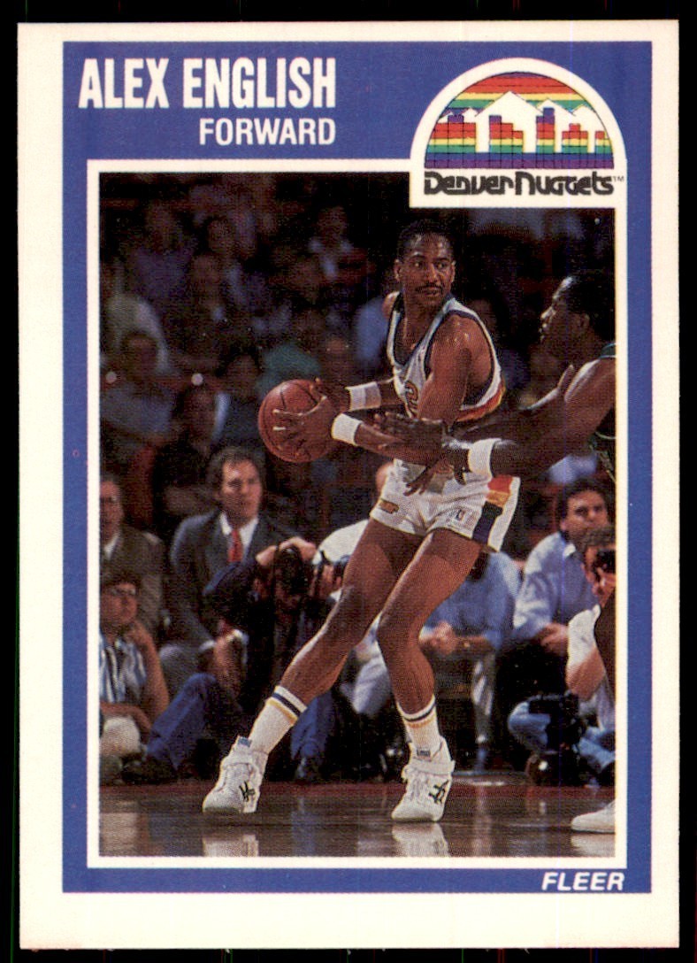 1989-90 Fleer. Alex English Basketball Cards #40