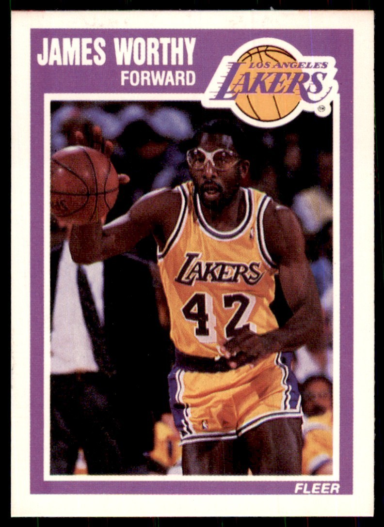 1989-90 Fleer. James Worthy Basketball Cards #80