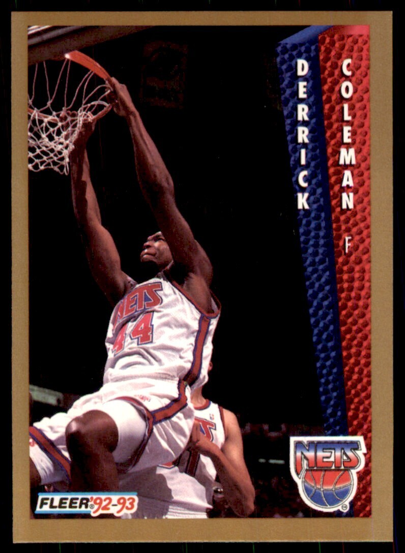 1992-93 Fleer Derrick Coleman Basketball Cards #143