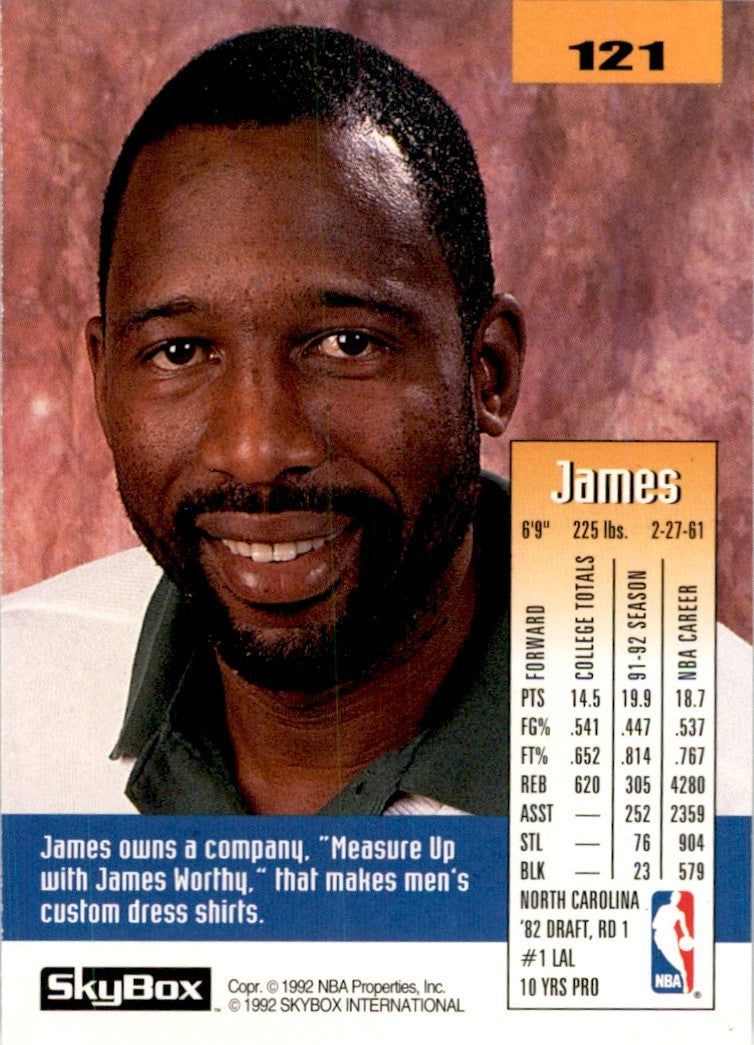 1992-93 SkyBox James Worthy Los Angeles Lakers #121