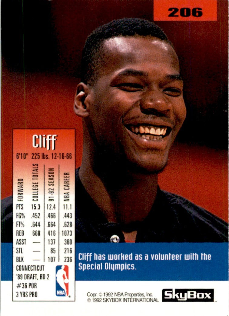 1992-93 SkyBox Clifford Robinson Portland Trail Blazers #206