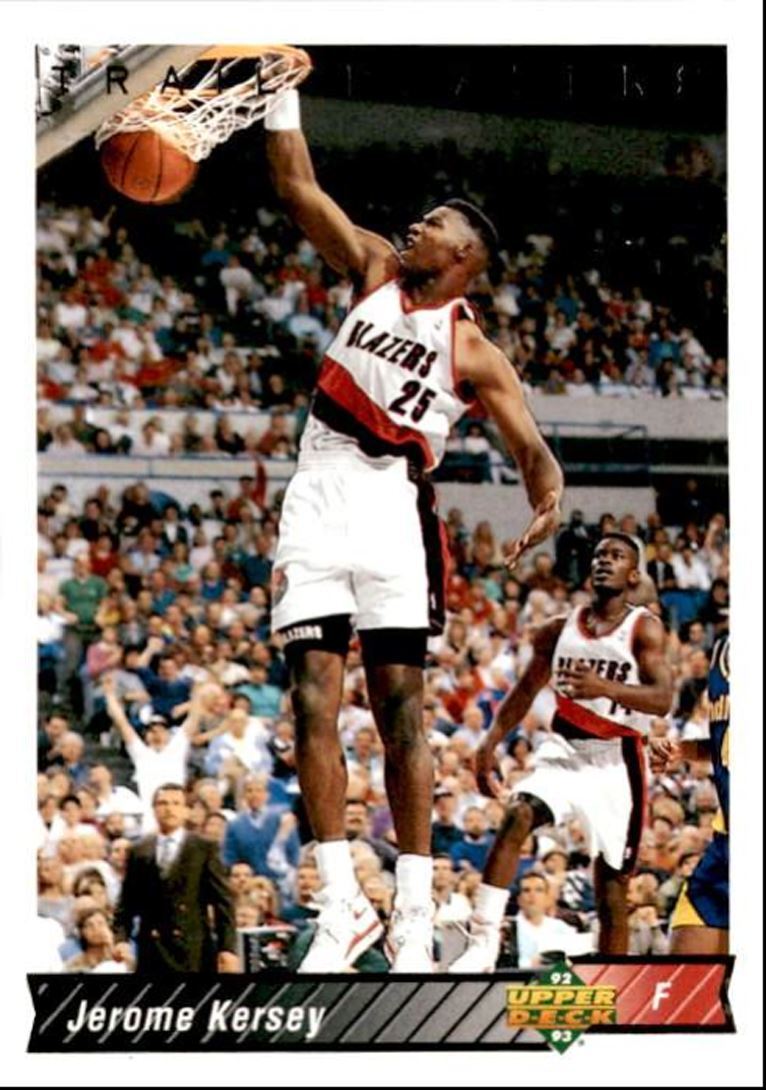 1992-93 Upper Deck Basketball Card Jerome Kersey / Portland Trail Blazers #145