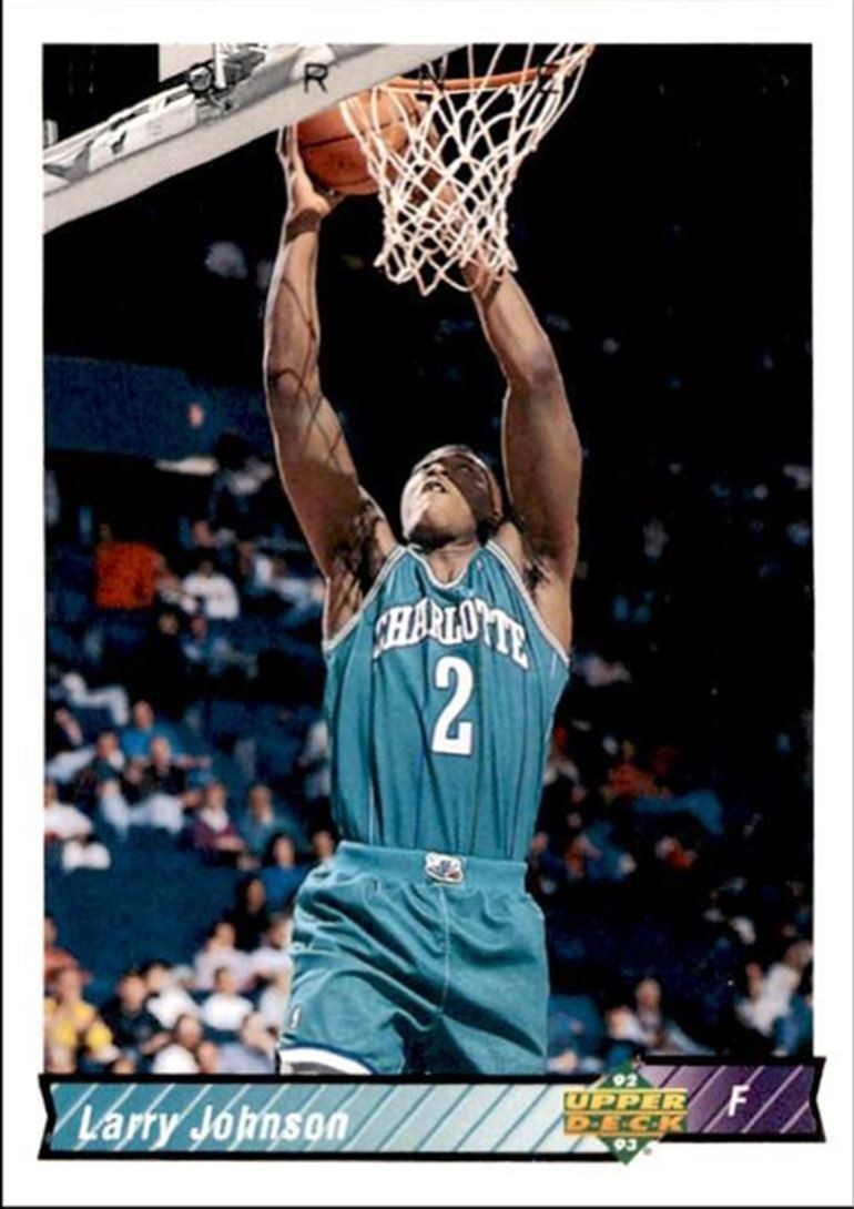 1992-93 Upper Deck Basketball Card Larry Johnson Charlotte Hornets #287